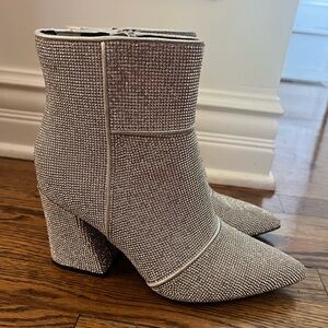 Elegant Silver Ankle Boots